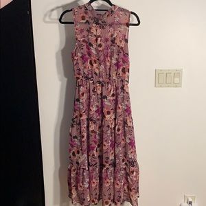Lulus maybe floral print midi length dress